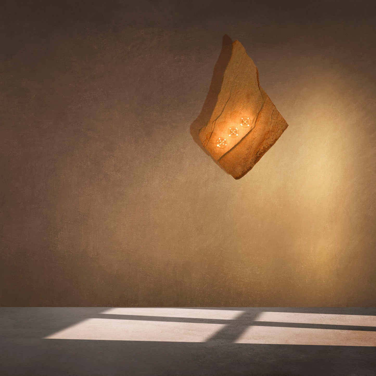 Lichtstück #001 - Riesige Goldgneisplatte in vollendeter Ästhetik